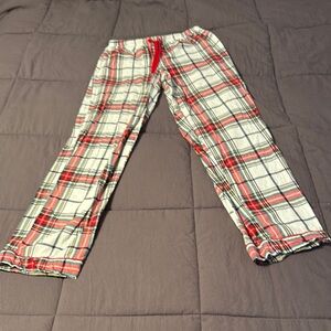 Plaid christmas pajama pants set